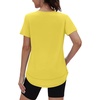 image:imageXIEERDUO Womens Workout Tops Short Sleeve Shirts Sun Protection UPF 50 Quick Dry Outfits for Hiking Running S3XL21 Yellow