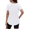 image:imageXIEERDUO Womens Workout Tops Short Sleeve Shirts Sun Protection UPF 50 Quick Dry Outfits for Hiking Running V Neck S3XL13 Pure White