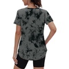 image:imageXIEERDUO Womens Workout Tops Short Sleeve Shirts Sun Protection UPF 50 Quick Dry Outfits for Hiking Running V Neck S3XL18 Tiedye Print Black
