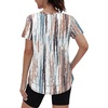 image:imageXIEERDUO Womens Workout Tops Short Sleeve Shirts Sun Protection UPF 50 Quick Dry Outfits for Hiking Running V Neck S3XL19 Tiedye Print White