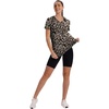 image:imageXIEERDUO Womens Workout Tops Short Sleeve Shirts Sun Protection UPF 50 Quick Dry Outfits for Hiking Running V Neck S3XL20 Leopard Print Brown