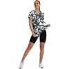 image:imageXIEERDUO Womens Workout Tops Short Sleeve Shirts Sun Protection UPF 50 Quick Dry Outfits for Hiking Running V Neck S3XL23 Black White Floral