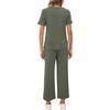 image:imageXIEERDUO Womens Side Slit Lounge Sets 2026 Fashion 2 Piece Travel Outfits Cozy Loungewear Wide Leg Tracksuits S3XLArmy Green