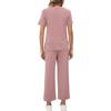 image:imageXIEERDUO Womens Side Slit Lounge Sets 2026 Fashion 2 Piece Travel Outfits Cozy Loungewear Wide Leg Tracksuits S3XLPink
