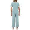image:imageXIEERDUO Womens Side Slit Lounge Sets 2026 Fashion 2 Piece Travel Outfits Cozy Loungewear Wide Leg Tracksuits S3XLUnique Turquoise