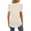 image:imageXIEERDUO Womens Summer Shirt V Neck Casual Tshirts Puff Sleeve Tops for Women Solid Color XS3XL23beige Dot