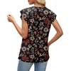 image:imageXIEERDUO Womens Tops Ruffle Sleeve Tunic Top Ladies Tops and Blouses Spring Clothes Tunic Tops for Women Business CasualBlack Leaves
