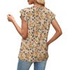 image:imageXIEERDUO Womens Tops Ruffle Sleeve Tunic Top Ladies Tops and Blouses Spring Clothes Tunic Tops for Women Business CasualCoffee Floral