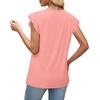 image:imageXIEERDUO Womens Tops Ruffle Sleeve Tunic Top Ladies Tops and Blouses Spring Clothes Tunic Tops for Women Business CasualCoral