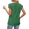 image:imageXIEERDUO Womens Tops Ruffle Sleeve Tunic Top Ladies Tops and Blouses Spring Clothes Tunic Tops for Women Business CasualGreen Dot