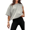 image:imageXIEERDUO Cotton Tshirts for Women Drop Shoulder Round Neck Oversized Crop Tops Workout Tops TeesHeather Grey