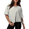 image:imageXIEERDUO Cotton Tshirts for Women Drop Shoulder Round Neck Oversized Crop Tops Workout Tops TeesHeather Grey