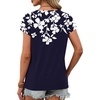 image:imageXIEERDUO Womens Summer Tops Short Sleeve Shrits 2026 Trendy V Neck Spring Outfits Beach Vacation ClothesPatternedblue Floral