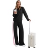 image:imageXIEERDUO 2 Piece Sets for Women Fall Outfits Fashion Clothing Lounge Sets  Lounge Sets for WomenComfiest Airport OutfitsTravel Outfits for WomenFall Fashion Must HavesOld Money ClothesSweat SuitBlack Pink