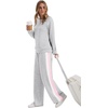 image:imageXIEERDUO 2 Piece Sets for Women Fall Outfits Fashion Clothing Lounge Sets  Lounge Sets for WomenComfiest Airport OutfitsTravel Outfits for WomenFall Fashion Must HavesOld Money ClothesSweat SuitFgrey