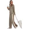 image:imageXIEERDUO 2 Piece Sets for Women Fall Outfits Fashion Clothing Lounge Sets  Lounge Sets for WomenComfiest Airport OutfitsTravel Outfits for WomenFall Fashion Must HavesOld Money ClothesSweat SuitCoffee