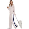 image:imageXIEERDUO 2 Piece Sets for Women Fall Outfits Fashion Clothing Lounge Sets  Lounge Sets for WomenComfiest Airport OutfitsTravel Outfits for WomenFall Fashion Must HavesOld Money ClothesSweat SuitBbeige