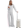 image:imageXIEERDUO 2 Piece Sets for Women Fall Outfits Fashion Clothing Lounge Sets  Lounge Sets for WomenComfiest Airport OutfitsTravel Outfits for WomenFall Fashion Must HavesOld Money ClothesSweat SuitFgrey