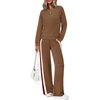 image:imageXIEERDUO 2 Piece Sets for Women Fall Outfits Fashion Clothing Lounge Sets  Lounge Sets for WomenComfiest Airport OutfitsTravel Outfits for WomenFall Fashion Must HavesOld Money ClothesSweat SuitGcaramel