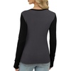 image:imageXIEERDUO Long Sleeve Thermal Shirt for Women Fleece Slim Fit Tops Crewneck Basic TShirts with Thumb Holes Fall Fashion 2026Colorblockgrayblack