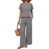 image:imageXIEERDUO Summer Sets For Women 2 Piece Sets Matching Set Women Clothing Lounge Set Beach Vacation Outfits 2026Blackwhite