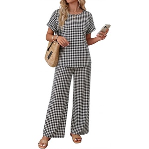 image:imageXIEERDUO Summer Sets For Women 2 Piece Sets Matching Set Women Clothing Lounge Set Beach Vacation Outfits 2026Blackwhite