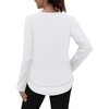 image:imageXIEERDUO Womens Workout Tops Long Sleeve Sun Protection Dry Fit Running Gym  V Neck Uv Sun Protection Fitness clothing Moisture wicking Dry Fit Gym shirts Yoga clothes UPF 50 Pilates outfits03 White