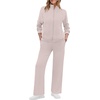 image:imageXIEERDUO Womens 2 Piece Outfits Full Zip Up Lounge Set Fashion SweatsuitsApricot