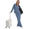 image:imageXIEERDUO Womens 2 Piece Outfits Full Zip Up Lounge Set Fashion SweatsuitsBlue