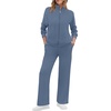 image:imageXIEERDUO Womens 2 Piece Outfits Full Zip Up Lounge Set Fashion SweatsuitsBlue
