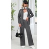image:imageXIEERDUO Womens 2 Piece Outfits Full Zip Up Lounge Set Fashion SweatsuitsDarkgray White
