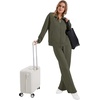 image:imageXIEERDUO Womens 2 Piece Outfits Full Zip Up Lounge Set Fashion SweatsuitsGreen