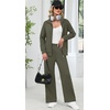 image:imageXIEERDUO Womens 2 Piece Outfits Full Zip Up Lounge Set Fashion SweatsuitsGreen