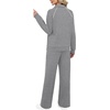 image:imageXIEERDUO Womens 2 Piece Outfits Full Zip Up Lounge Set Fashion SweatsuitsGrey White