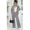 image:imageXIEERDUO Womens 2 Piece Outfits Full Zip Up Lounge Set Fashion SweatsuitsGrey White