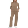 image:imageXIEERDUO Womens 2 Piece Outfits Full Zip Up Lounge Set Fashion SweatsuitsKhaki