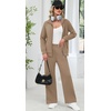 image:imageXIEERDUO Womens 2 Piece Outfits Full Zip Up Lounge Set Fashion SweatsuitsKhaki