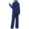 image:imageXIEERDUO Womens 2 Piece Outfits Full Zip Up Lounge Set Fashion SweatsuitsNavy