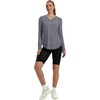 image:imageXIEERDUO Womens Workout Tops Long Sleeve Sun Protection Dry Fit Running Gym01 Grey