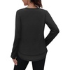image:imageXIEERDUO Womens Workout Tops Long Sleeve Sun Protection Dry Fit Running Gym02 Black