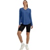image:imageXIEERDUO Womens Workout Tops Long Sleeve Sun Protection Dry Fit Running Gym04 Dark Blue