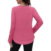 image:imageXIEERDUO Womens Workout Tops Long Sleeve Sun Protection Dry Fit Running Gym07 Watermelon Pink