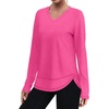 image:imageXIEERDUO Womens Workout Tops Long Sleeve Sun Protection Dry Fit Running Gym09 Green Blue
