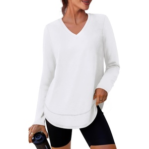 image:imageXIEERDUO Womens Workout Tops Long Sleeve Sun Protection Dry Fit Running Gym03 White