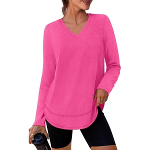 image:imageXIEERDUO Womens Workout Tops Long Sleeve Sun Protection Dry Fit Running Gym09 Green Blue