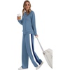 image:imageXIEERDUO 2 Piece Sets for Women Fall Outfits Fashion Clothing Lounge SetsDblue