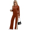 image:imageXIEERDUO 2 Piece Sets for Women Fall Outfits Fashion Clothing Lounge SetsOrange