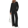 image:imageXIEERDUO 2 Piece Sets for Women Fall Outfits Fashion Clothing Lounge SetsBlack Leopard