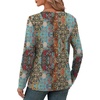 image:imageXIEERDUO Long Sleeve Shirts for Women V Neck Fall Tops Basic Tunic Tops Loose Fit Dressy 2026Boho Floral