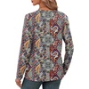 image:imageXIEERDUO Long Sleeve Shirts for Women V Neck Fall Tops Basic Tunic Tops Loose Fit Dressy 2026Boho Flower
